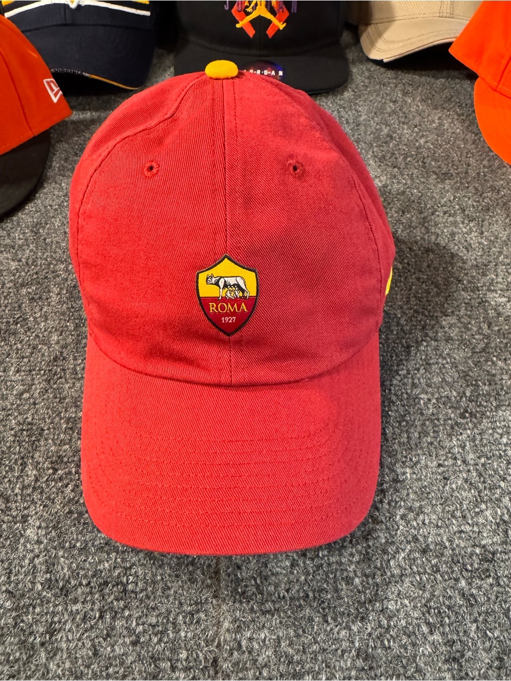 Nike H86 Red Cap with Yellow Accent and Roma 1927 Badge